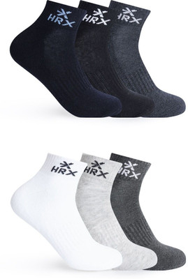 HRX by Hrithik Roshan Men Solid Ankle Length(Pack of 6)