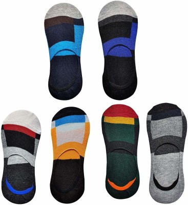 HOSVIN Unisex Solid, Striped Peds/Footie/No-Show(Pack of 6)