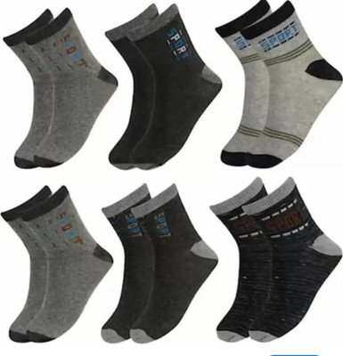 croxter Men Printed, Self Design, Solid Ankle Length(Pack of 6)