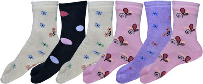 Sockszone Women Embriodered Calf Length(Pack of 6)