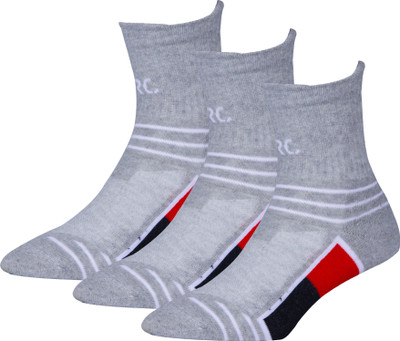 RC. ROYAL CLASS Men Striped Mid-Calf/Crew(Pack of 3)