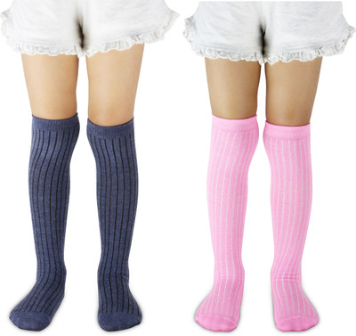 Neska Moda Boys & Girls Solid Knee High(Pack of 2)