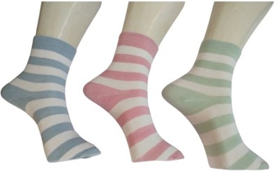 Fashiontoos Women Striped Ankle Length(Pack of 3)