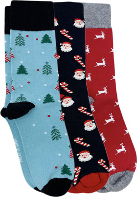 Mint and Oak Women Printed Mid-Calf/Crew(Pack of 3)