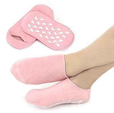 RBGIIT Winter Special Cracked heel Moisturizing spa Gel Socks S-28 Heel Support(Multicolor)