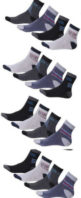 LEBERTY Unisex Printed, Solid, Self Design Ankle Length(Pack of 9)
