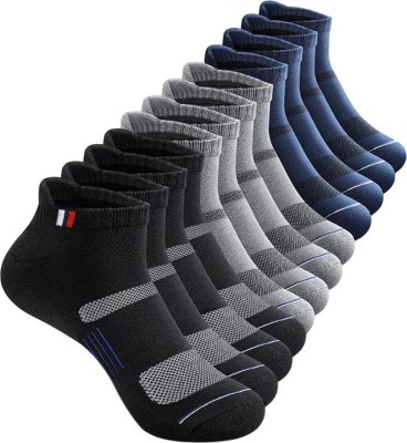 JERONOVIX Men Color Block, Striped, Printed, Laser Cut Low Cut, Ankle Length(Pack of 6)