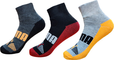 VEMOLI Men & Women Solid Ankle Length, Low Cut, Mid-Calf/Crew(Pack of 3)