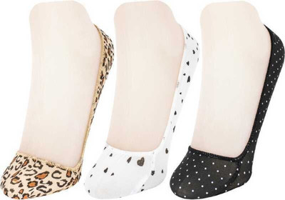 Ramanuja Girls Printed, Animal Print Peds/Footie/No-Show(Pack of 3)