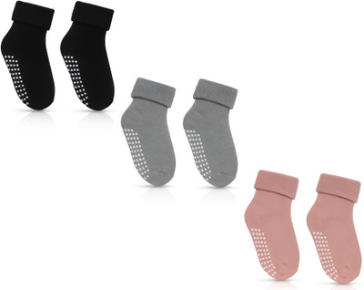 KETKAR Boys & Girls Solid Mid-Calf/Crew, Ankle Length(Pack of 3)