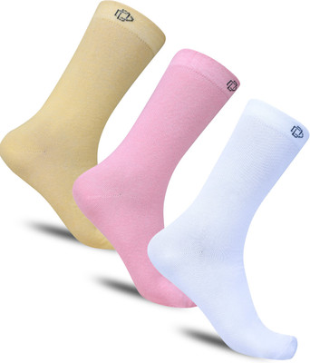 Dollar Women Solid Mid-Calf/Crew(Pack of 3)