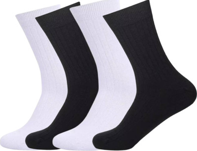 Rosypastor Men & Women Solid Mid-Calf/Crew(Pack of 4)