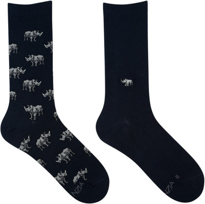 SOCKSXPRESS World Wildlife Federation Men Self Design Mid-Calf/Crew(Pack of 2)