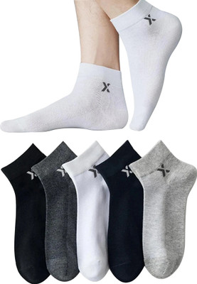 RECKZOZ Men Solid Ankle Length(Pack of 5)