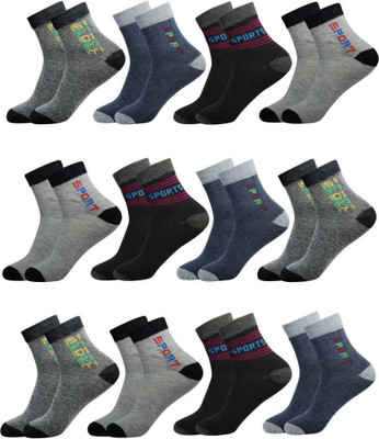 SOCOLOCO Unisex Ankle Length(Pack of 12)