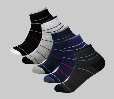 lovely london Men Solid, Self Design Ankle Length(Pack of 5)