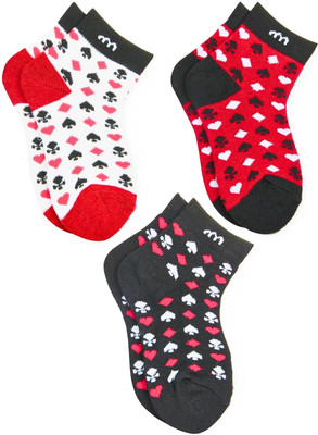 Neska Moda Boys & Girls Printed, Color Block Ankle Length(Pack of 3)