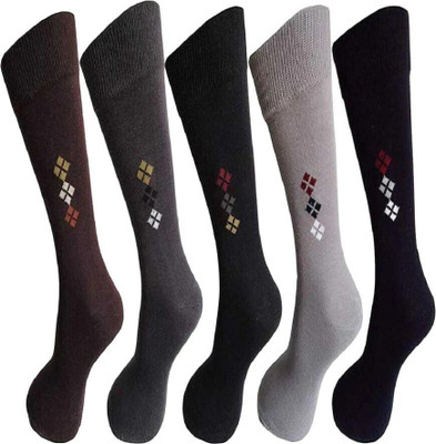 VAPINDIA Men & Women Solid Calf Length, Mid-Calf/Crew, Knee High(Pack of 5)