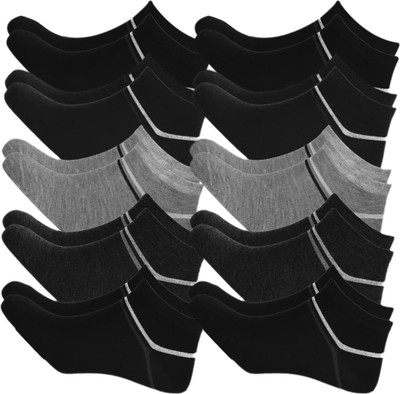 JEMOX Men & Women Self Design Low Cut(Pack of 10)