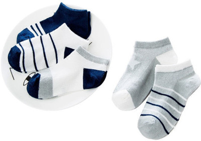 MOMISY Boys & Girls Striped Ankle Length(Pack of 5)