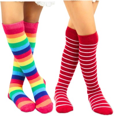 Neska Moda Boys & Girls Striped Knee High(Pack of 2)