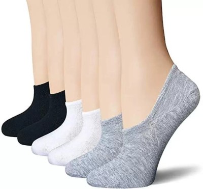 IVOLGA Unisex Laser Cut, Self Design, Solid, Striped Ankle Length, Low Cut, Peds/Footie/No-Show(Pack of 3)