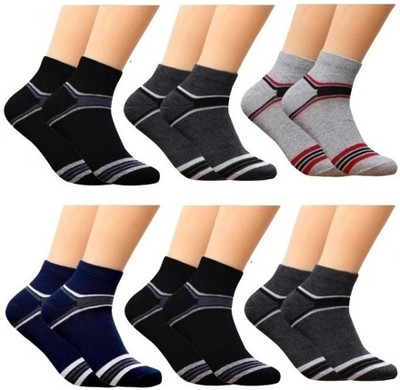 Akeeta Men Solid Ankle Length(Pack of 6)