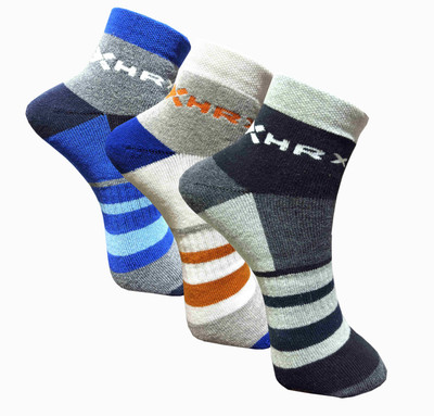 HRX by Hrithik Roshan Men & Women Striped Ankle Length(Pack of 3)