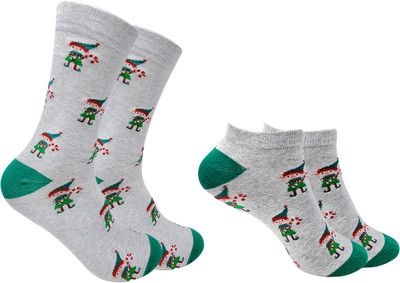 Mint and Oak Unisex Printed Mid-Calf/Crew(Pack of 2)
