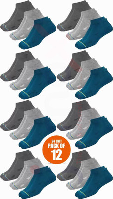 JEMOX Men & Women Self Design Ankle Length(Pack of 12)