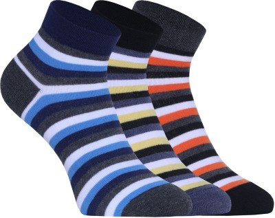 USOXO Men Striped Ankle Length(Pack of 3)