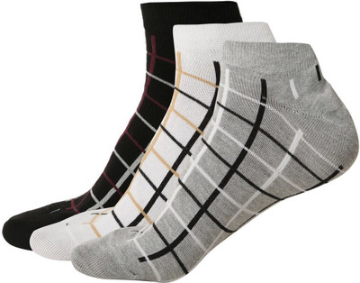 LOUIS STITCH socks for Men Checkered Ankle Length(Pack of 3)