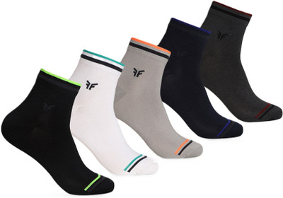 FOOTONS Men Solid Ankle Length(Pack of 5)