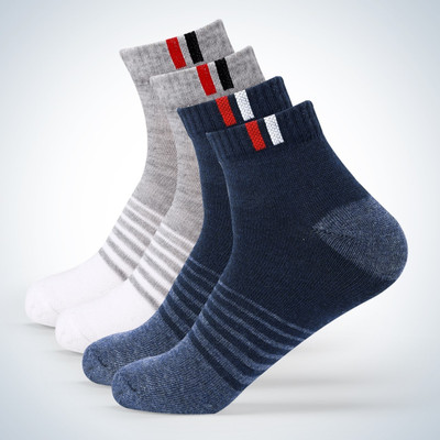 RECKZOZ Men Self Design Ankle Length(Pack of 2)