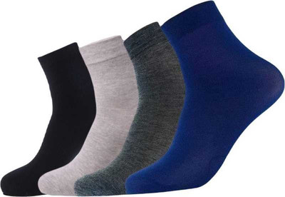 Akeet Trend Men Solid Ankle Length(Pack of 4)