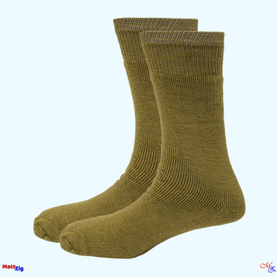 MATTZIG Men Solid Mid-Calf/Crew