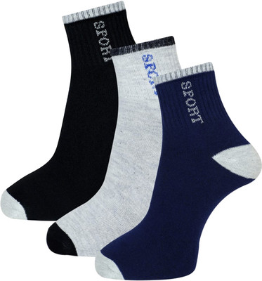 KALKA HOSIERY Men Ankle Length(Pack of 3)