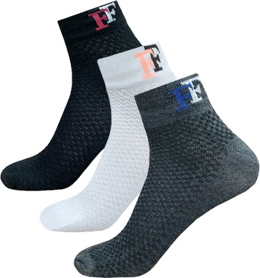 FIMS Men & Women Solid Mid-Calf/Crew(Pack of 3)