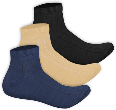 VESTURA Men & Women Solid, Self Design Ankle Length, Calf Length, Over the Knee, Peds/Footie/No-Show(Pack of 3)