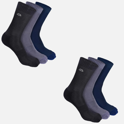 SastaSales Men Solid Mid-Calf/Crew(Pack of 6)