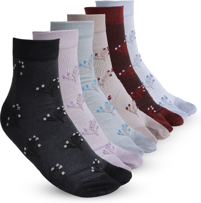 RYSN Women Solid Ankle Length(Pack of 5)