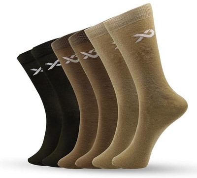 XJARVIS Men Solid Calf Length(Pack of 6)