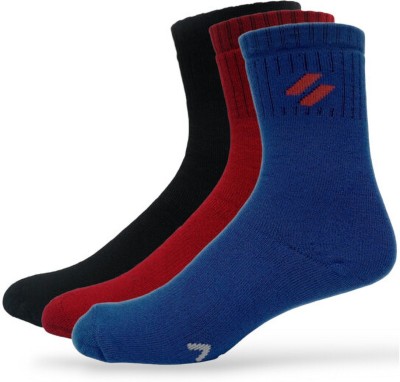 ATHL Athletic Sports Socks | Compression Band| Men & Women Solid Mid-Calf/Crew(Pack of 3)