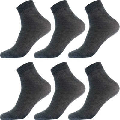 Akeet Trend Men Solid Ankle Length(Pack of 6)