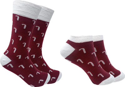 Mint and Oak Unisex Printed Mid-Calf/Crew(Pack of 2)