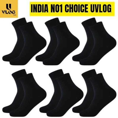 Uvlog Men & Women Solid Ankle Length(Pack of 6)