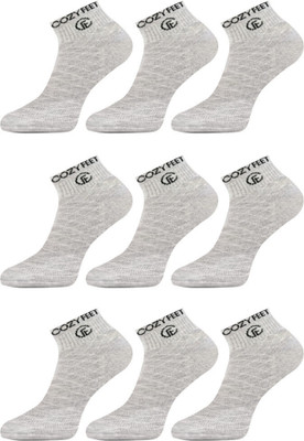 COZY FEET Unisex Solid Ankle Length(Pack of 9)