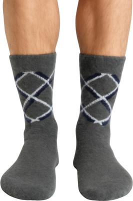 cdeck Men & Women Self Design Mid-Calf/Crew