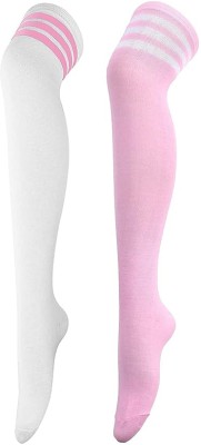 TRAZO Women Striped Knee High(Pack of 2)