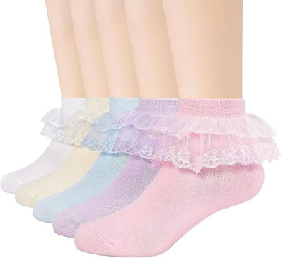 Buyra Baby Girls Solid Ankle Length(Pack of 5)
